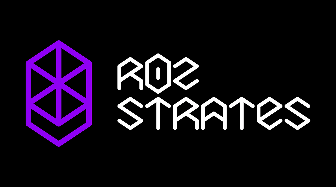 Logo ROZ STRATES sur fond noir